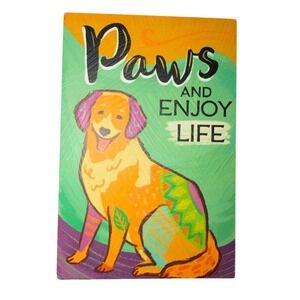Ganz Paws And Enjoy Life Decorative Dog Wood Plaque Sign